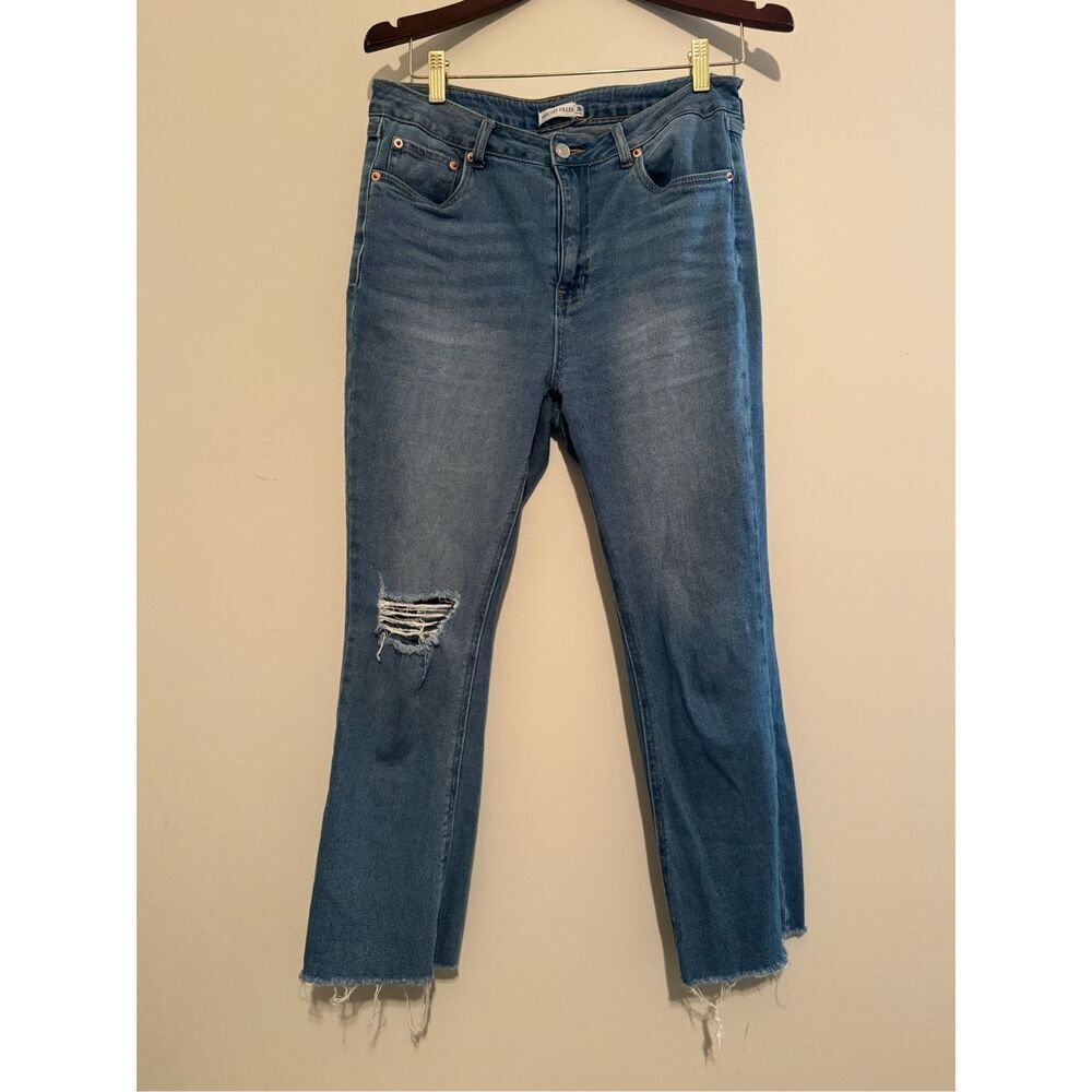 Avec Les Filles Blue Straight Leg Jeans